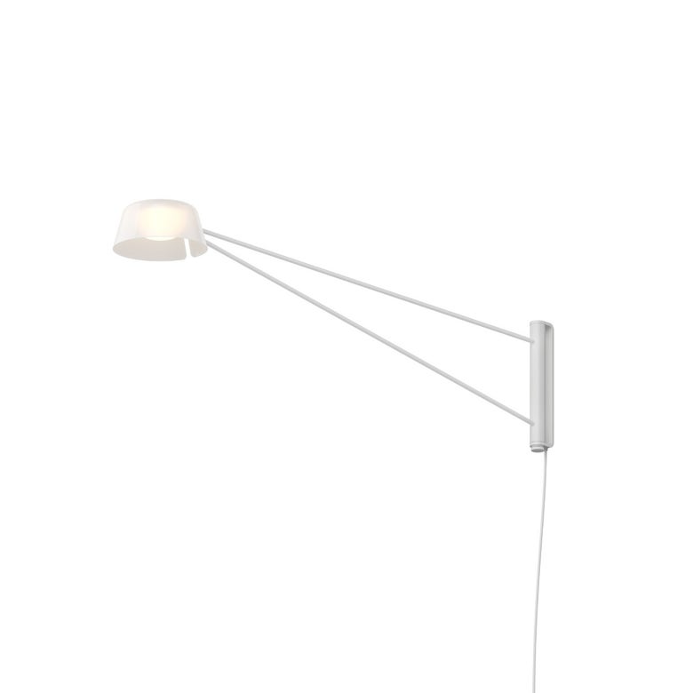SONNEMAN Ray 1-Light LED Long Warm Gray Opal White Acrylic Shade Wall Lamp