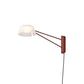 SONNEMAN Ray 1-Light LED Short Oxide Red Opal White Acrylic Shade Wall Lamp