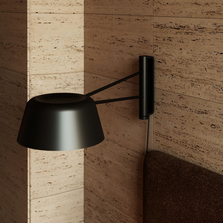 SONNEMAN Ray 1-Light LED Short Satin Black Aluminum Shade Wall Lamp