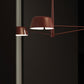 SONNEMAN Ray 3-Light Oxide Red Round Chandelier
