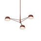 SONNEMAN Ray 3-Light Oxide Red Round Chandelier