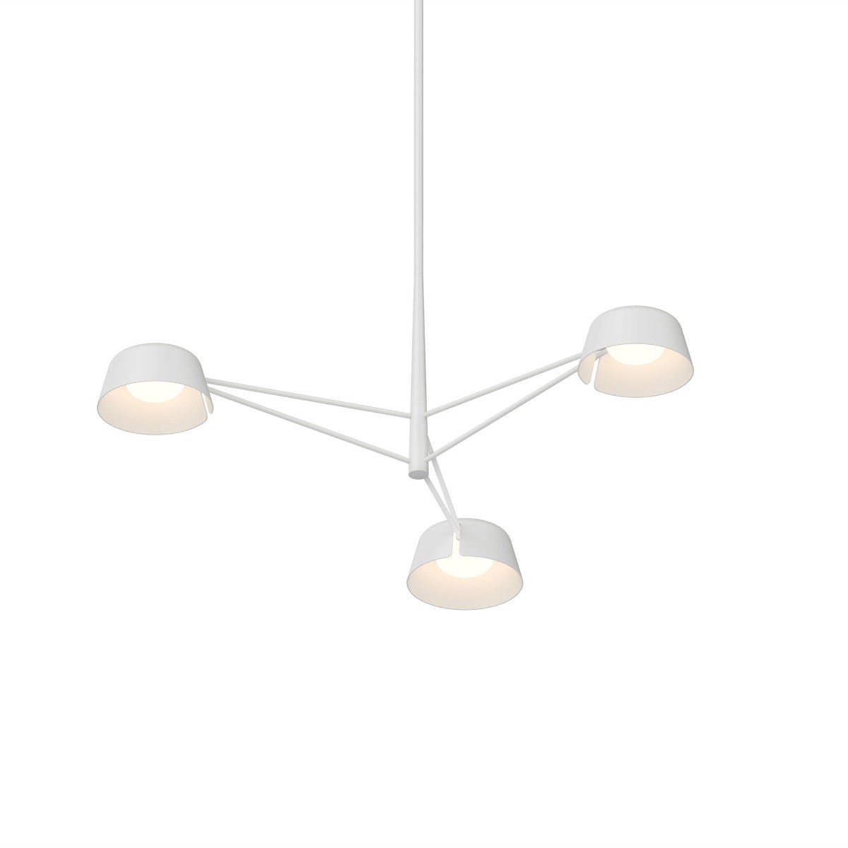 SONNEMAN Ray 3-Light Warm Gray Round Chandelier