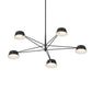 SONNEMAN Ray 5-Light Satin Black Round Chandelier