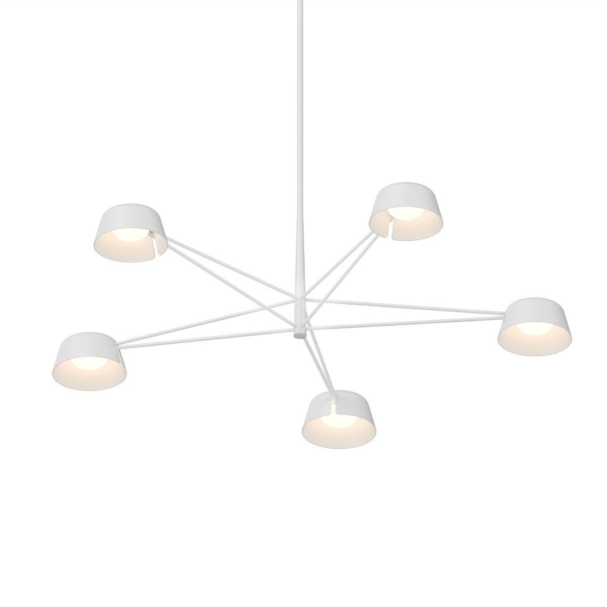 SONNEMAN Ray 5-Light Warm Gray Round Chandelier