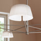 SONNEMAN Ray 5-Light Warm Gray Round Chandelier With Opal White Acrylic Shade