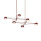 SONNEMAN Ray 6-Light Oxide Red Round Chandelier