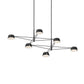 SONNEMAN Ray 6-Light Satin Black Round Chandelier
