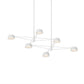 SONNEMAN Ray 6-Light Warm Gray Round Chandelier