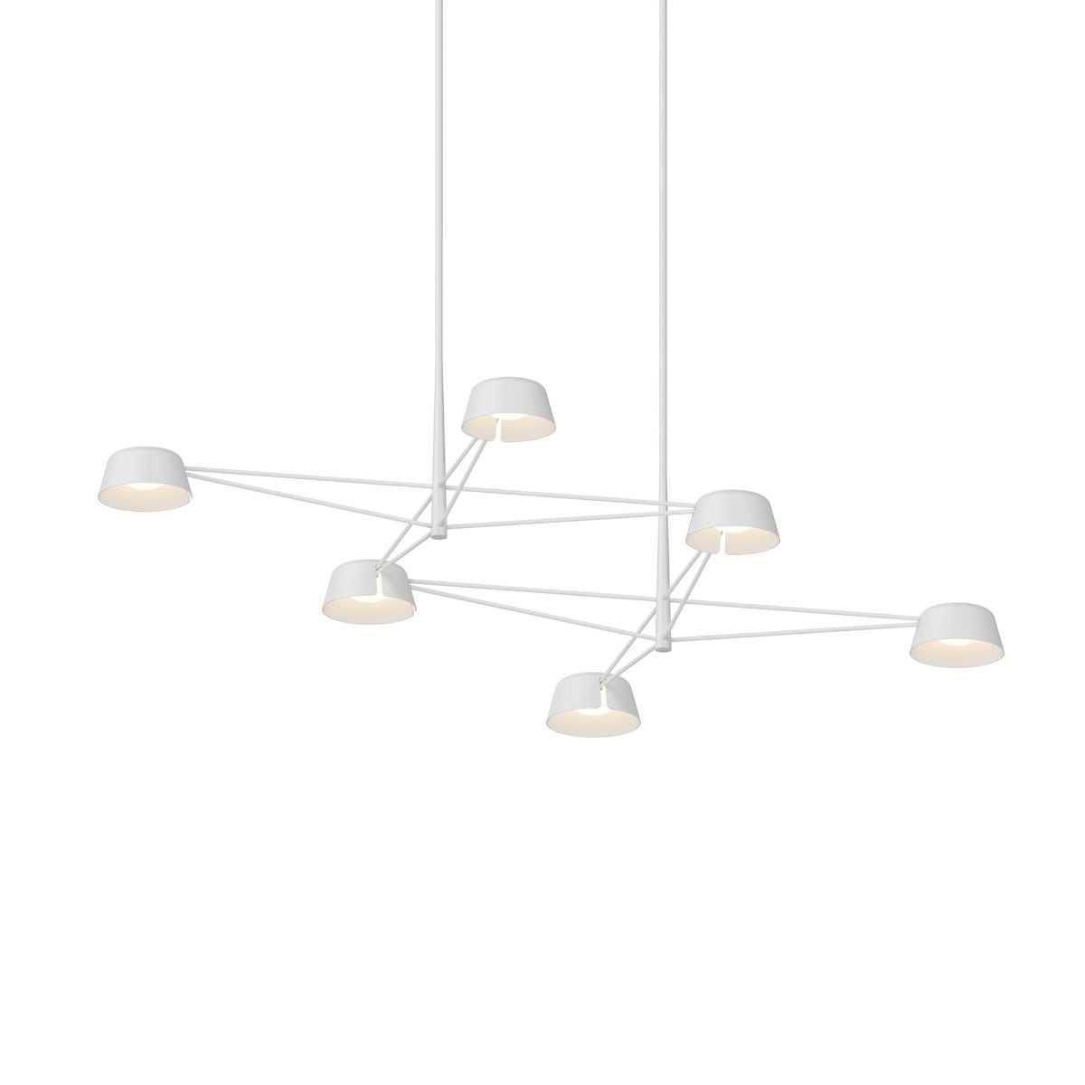 SONNEMAN Ray 6-Light Warm Gray Round Chandelier