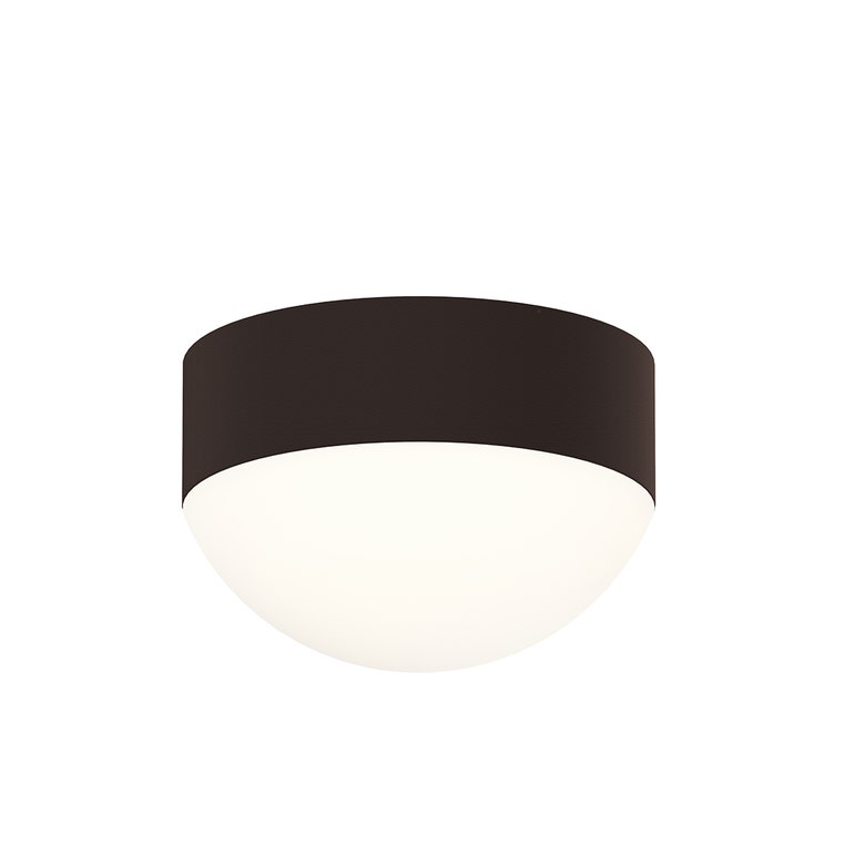 SONNEMAN Reals 1-Light LED Textured Bronze Frosted White Polycarbonate Dome Lens Type Surface Flush Mount Lighting