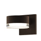 SONNEMAN Reals 1-Light LED Textured Bronze Plat Cap and Clear Cylinder Lens Clear Polycarbonate Shade Downlight Wall Sconce