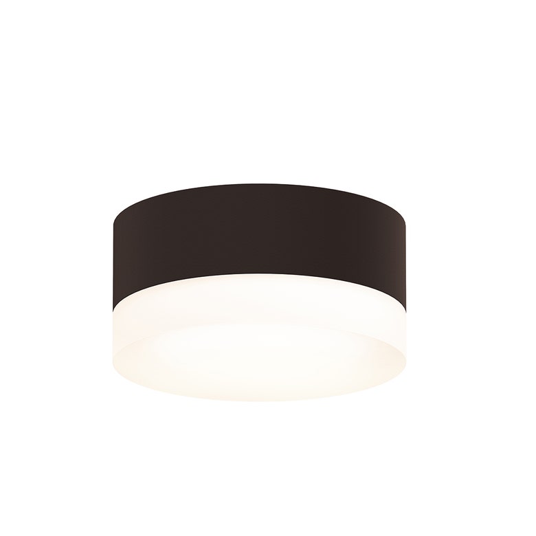 SONNEMAN Reals 1-Light LED Textured Bronze White Cylinder Lens Type Surface Flush Mount Lighting