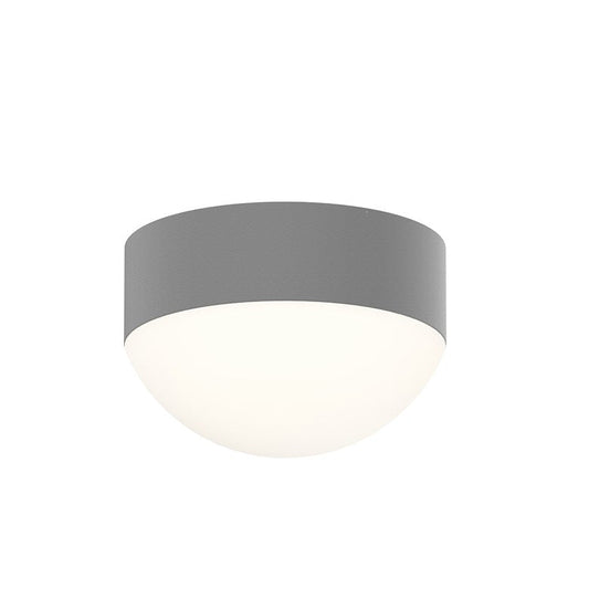 SONNEMAN Reals 1-Light LED Textured Gray Frosted White Polycarbonate Dome Lens Type Surface Flush Mount Lighting