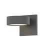 SONNEMAN Reals 1-Light LED Textured Gray Plat Cap and Lens Aluminum With White Polycarbonate Shade Downlight Wall Sconce