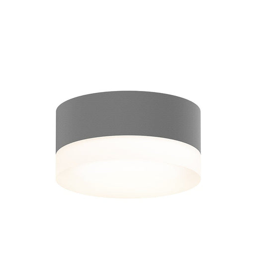 SONNEMAN Reals 1-Light LED Textured Gray White Cylinder Lens Type Surface Flush Mount Lighting