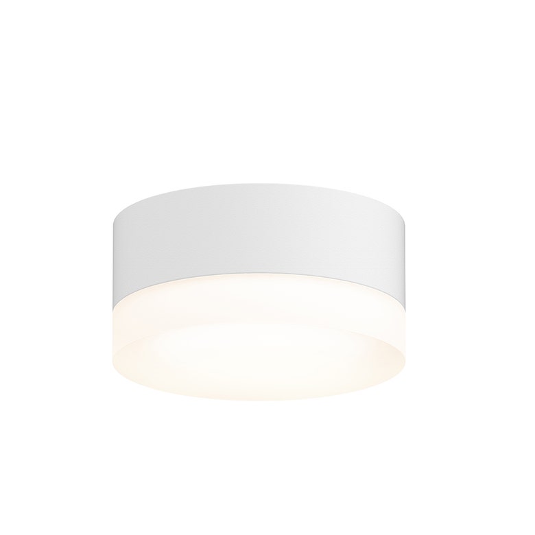 SONNEMAN Reals 1-Light LED Textured White Cylinder Lens Type Surface Flush Mount Lighting