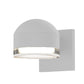 SONNEMAN Reals 1-Light LED Textured White Dome Cap and Clear Cylinder Lens Clear Polycarbonate Shade Downlight Wall Sconce