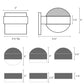 SONNEMAN Reals 1-Light LED Textured White Dome Cap and Lens Frosted White Polycarbonate Shade Downlight Wall Sconce