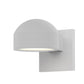 SONNEMAN Reals 1-Light LED Textured White Dome Cap and Plat Lens Aluminum With White Polycarbonate Shade Downlight Wall Sconce
