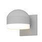 SONNEMAN Reals 1-Light LED Textured White Dome Cap and White Cylinder Lens Clear Polycarbonate Shade Downlight Wall Sconce
