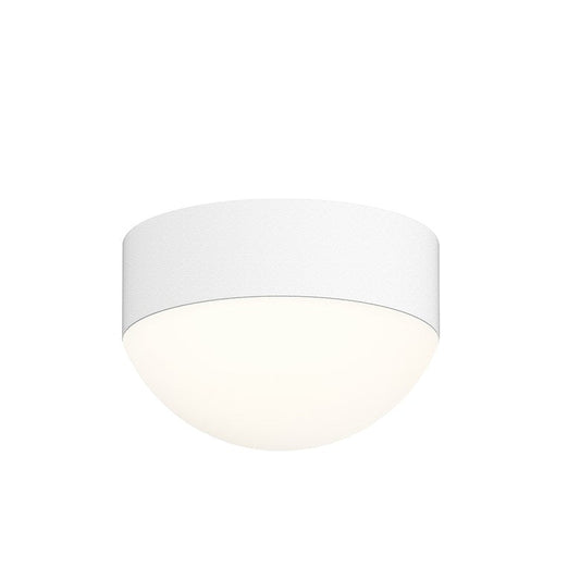 SONNEMAN Reals 1-Light LED Textured White Frosted White Polycarbonate Dome Lens Type Surface Flush Mount Lighting