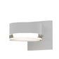 SONNEMAN Reals 1-Light LED Textured White Plat Cap and Clear Cylinder Lens Clear Polycarbonate Shade Downlight Wall Sconce