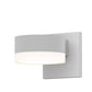 SONNEMAN Reals 1-Light LED Textured White Plate Cap and White Cylinder Lens Frosted White Polycarbonate Shade Downlight Wall Sconce