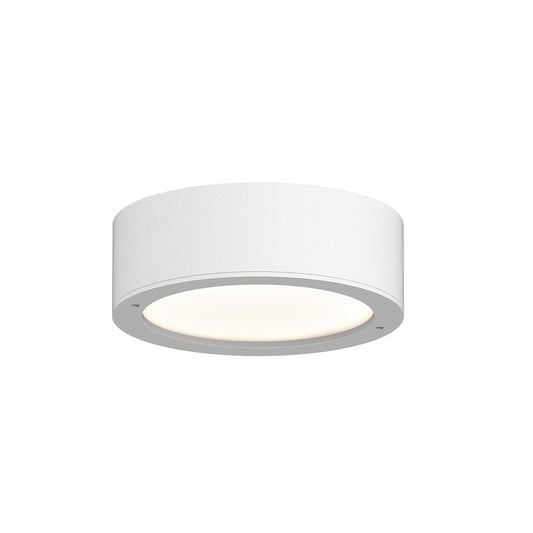 SONNEMAN Reals 1-Light LED Textured White Plate Lens Type Surface Flush Mount Lighting