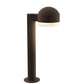 SONNEMAN Reals 16" 1-Light LED Textured Bronze Dome Cap and White Cylinder Lens Frosted White Polycarbonate Shade Bollard Light