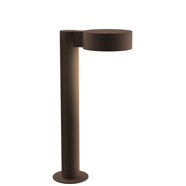 SONNEMAN Reals 16" 1-Light LED Textured Bronze Place Cap and Lens Aluminum With White Polycarbonate Shade Bollard Light