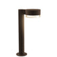SONNEMAN Reals 16" 1-Light LED Textured Bronze Plate Cap and Clear Cylinder Lens Clear Polycarbonate Shade Bollard Light
