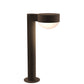 SONNEMAN Reals 16" 1-Light LED Textured Bronze Plate Cap and Dome Lens Frosted White Polycarbonate Shade Bollard Light