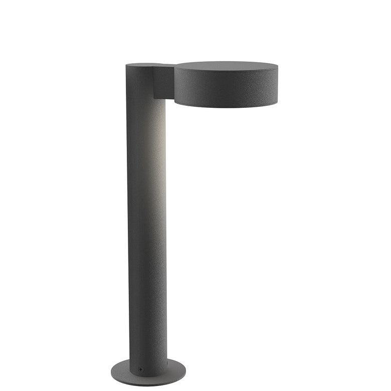 SONNEMAN Reals 16" 1-Light LED Textured Gray Place Cap and Lens Aluminum With White Polycarbonate Shade Bollard Light