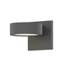 SONNEMAN Reals 2-Light LED Textured Gray Plate Lenses Aluminum With White Polycarbonate Shade Up/Down Wall Sconce