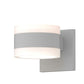 SONNEMAN Reals 2-Light LED Textured White Cylinder Lens Frosted White Polycarbonate Shade Up/Down Wall Sconce