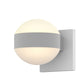 SONNEMAN Reals 2-Light LED Textured White Dome Lenses Frosted White Polycarbonate Shade Up/Down Wall Sconce