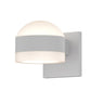 SONNEMAN Reals 2-Light LED Textured White Dome and White Cylinder Lens Frosted White Polycarbonate Shade Up/Down Wall Sconce