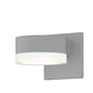 SONNEMAN Reals 2-Light LED Textured White Plate and White Cylinder Lens Aluminum With Frosted White Polycarbonate Shade Up/Down Wall Sconce