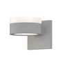 SONNEMAN Reals 2-Light LED Textured White and Plate Cylinder Lens Aluminum With Frosted White Polycarbonate Shade Up/Down Wall Sconce