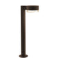 SONNEMAN Reals 22" 1-Light LED Textured Bronze Plate Cap and Clear Cylinder Lens Clear Polycarbonate Shade Bollard Light