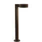 SONNEMAN Reals 22" 1-Light LED Textured Bronze Plate Cap and Lens Aluminum With White Polycarbonate Shade Bollard Light