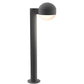 SONNEMAN Reals 22" 1-Light LED Textured Gray Dome Cap and Lens Frosted White Polycarbonate Shade Bollard Light