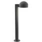 SONNEMAN Reals 22" 1-Light LED Textured Gray Dome Cap and Plate Lens Aluminum With White Polycarbonate Shade Bollard Light