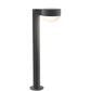 SONNEMAN Reals 22" 1-Light LED Textured Gray Plate Cap and Dome Lens Frosted White Polycarbonate Shade Bollard Light