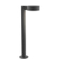 SONNEMAN Reals 22" 1-Light LED Textured Gray Plate Cap and Lens Aluminum With White Polycarbonate Shade Bollard Light