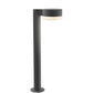 SONNEMAN Reals 22" 1-Light LED Textured Gray Plate Cap and White Cylinder Lens Frosted White Polycarbonate Shade Bollard Light