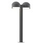 SONNEMAN Reals 22" 2-Light LED Textured Gray Dome Cap and Clear Cylinder Lens Clear Polycarbonate Shade Double Bollard Light