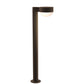 SONNEMAN Reals 28" 1-Light LED Textured Bronze Plate Cap and Dome Lens Frosted White Polycarbonate Shade Bollard Light