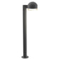 SONNEMAN Reals 28" 1-Light LED Textured Gray Dome Cap and Clear Cylinder Lens Clear Polycarbonate Shade Bollard Light