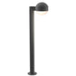 SONNEMAN Reals 28" 1-Light LED Textured Gray Dome Cap and Lens Frosted White Polycarbonate Shade Bollard Light